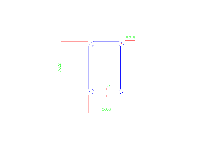 Rectangular Tube 76.2x50.8x5