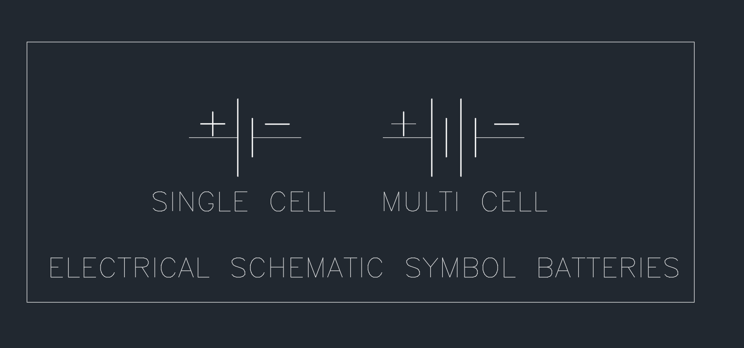 Electrical Schematic Symbol Batteries