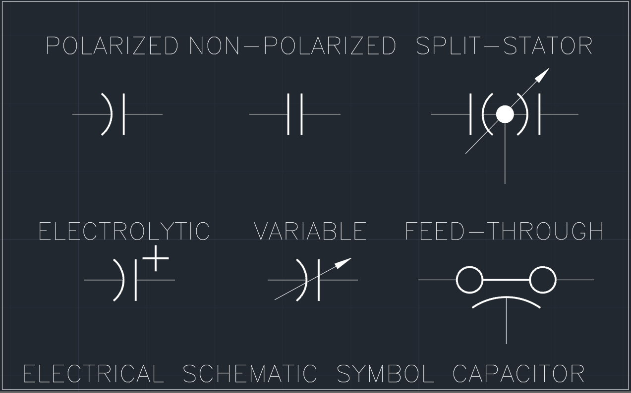 Electrical Schematic Symbol Capacitor