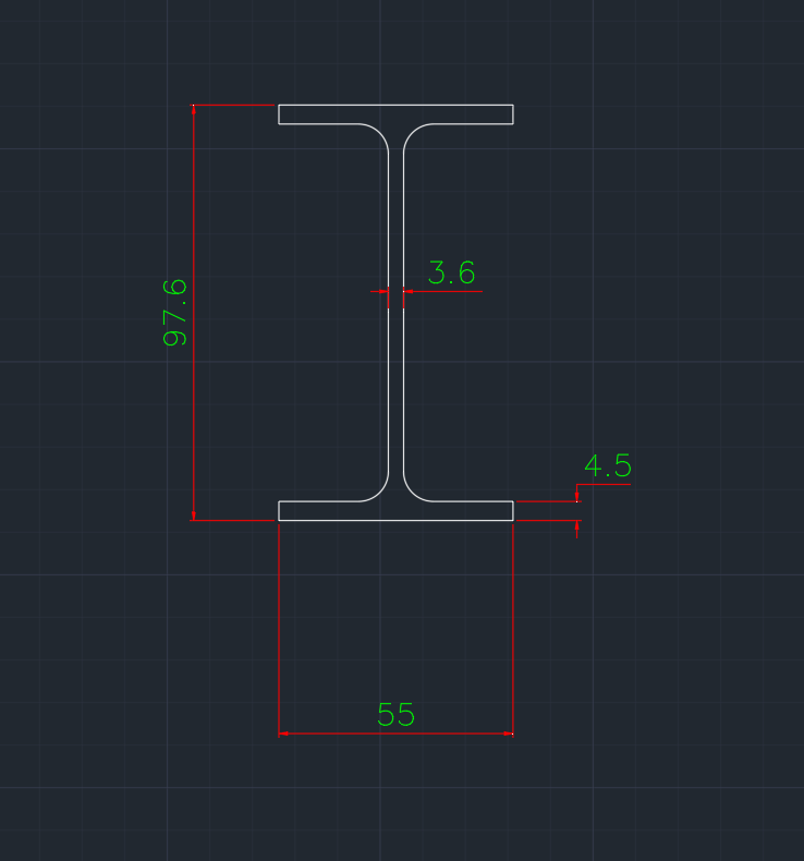 Wide Flange South African (IPE-AA) In dwg file format for AutoCAD and other 2D Software