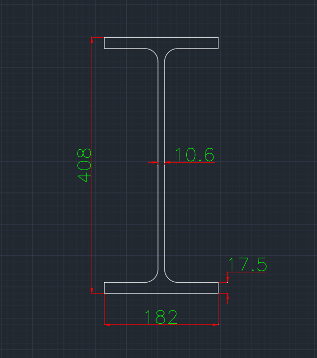 Wide Flange German (IPEV) In dwg file format for AutoCAD and other 2D Software