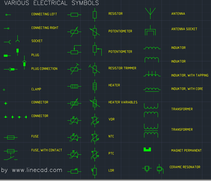cad electrical symbols  CAD Block And Typical Drawing