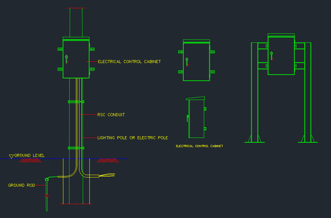 Electrical Box | | CAD Block And Typical Drawing For Designers 4 gang meter base wiring diagram 