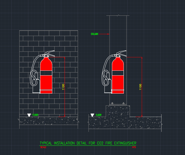 Fire Extinguisher Free Cad Block And Autocad Drawing | Images and ...