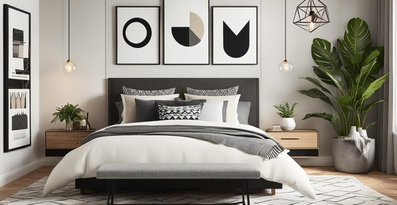 modern bedroom wall decor