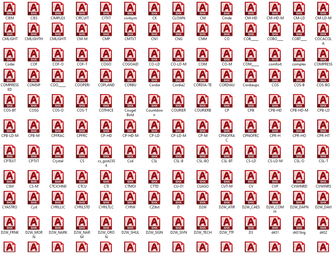 AutoCAD SHX Fonts Download | Shape Font Files (SHX)