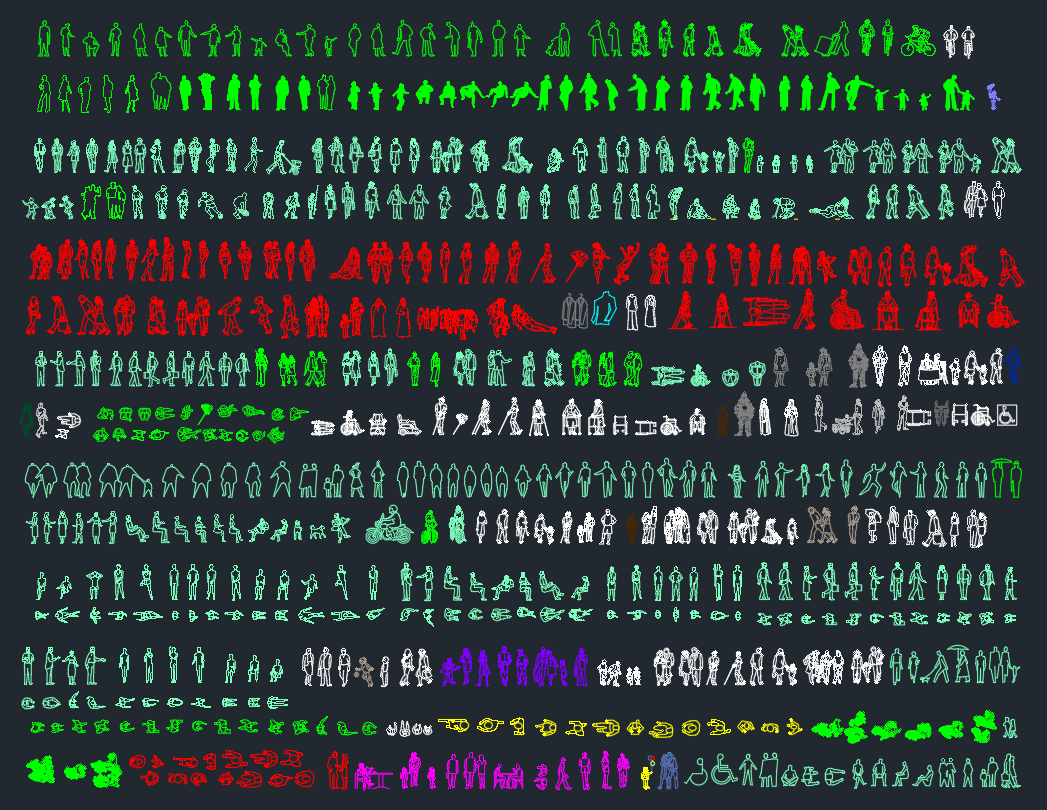 People CAD Blocks Human Figures DWG for AutoCAD Designs