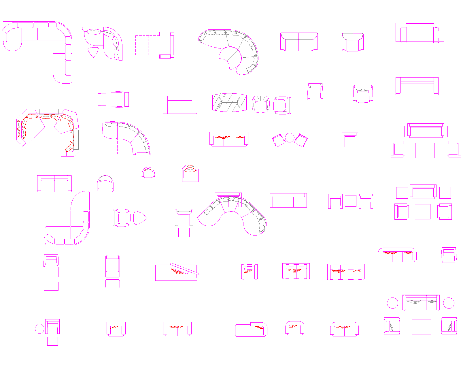Sofas CAD Blocks