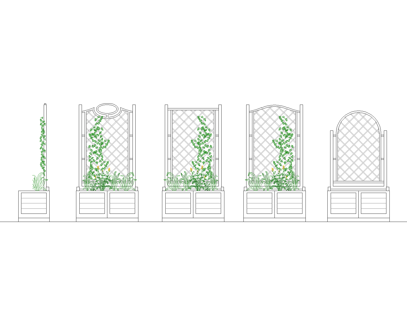 Plant shrub cadblocks hub for industrial design