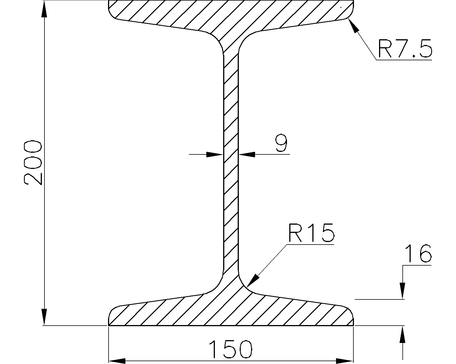 I 200x150x9x16