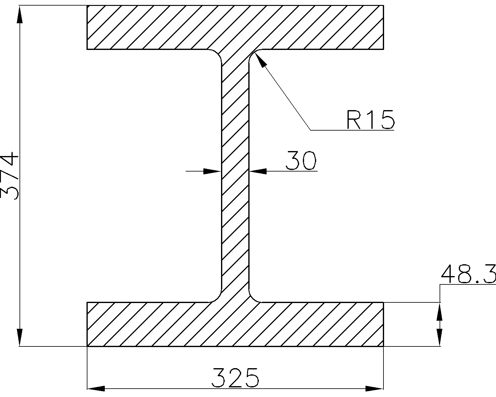 UC 305x305x313 Dimensions